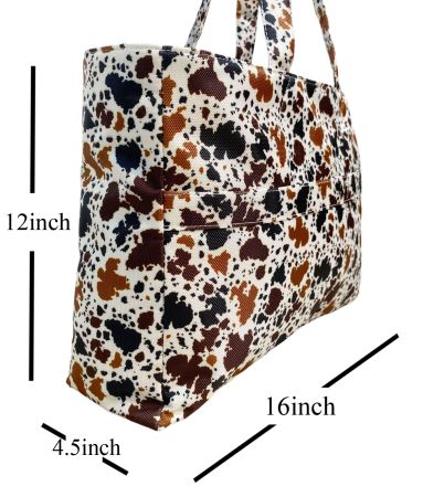 Showman Cow Print Nylon Travel Tote #5